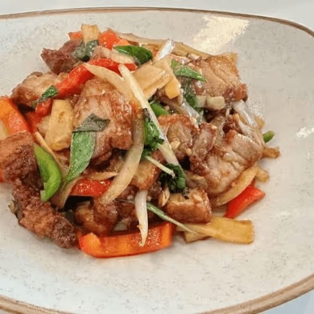 Pork Belly Basil.