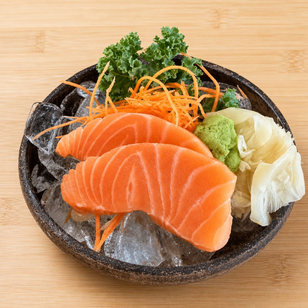 Salmon Sashimi.