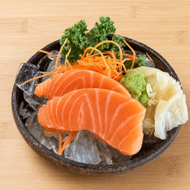 Salmon Sashimi.
