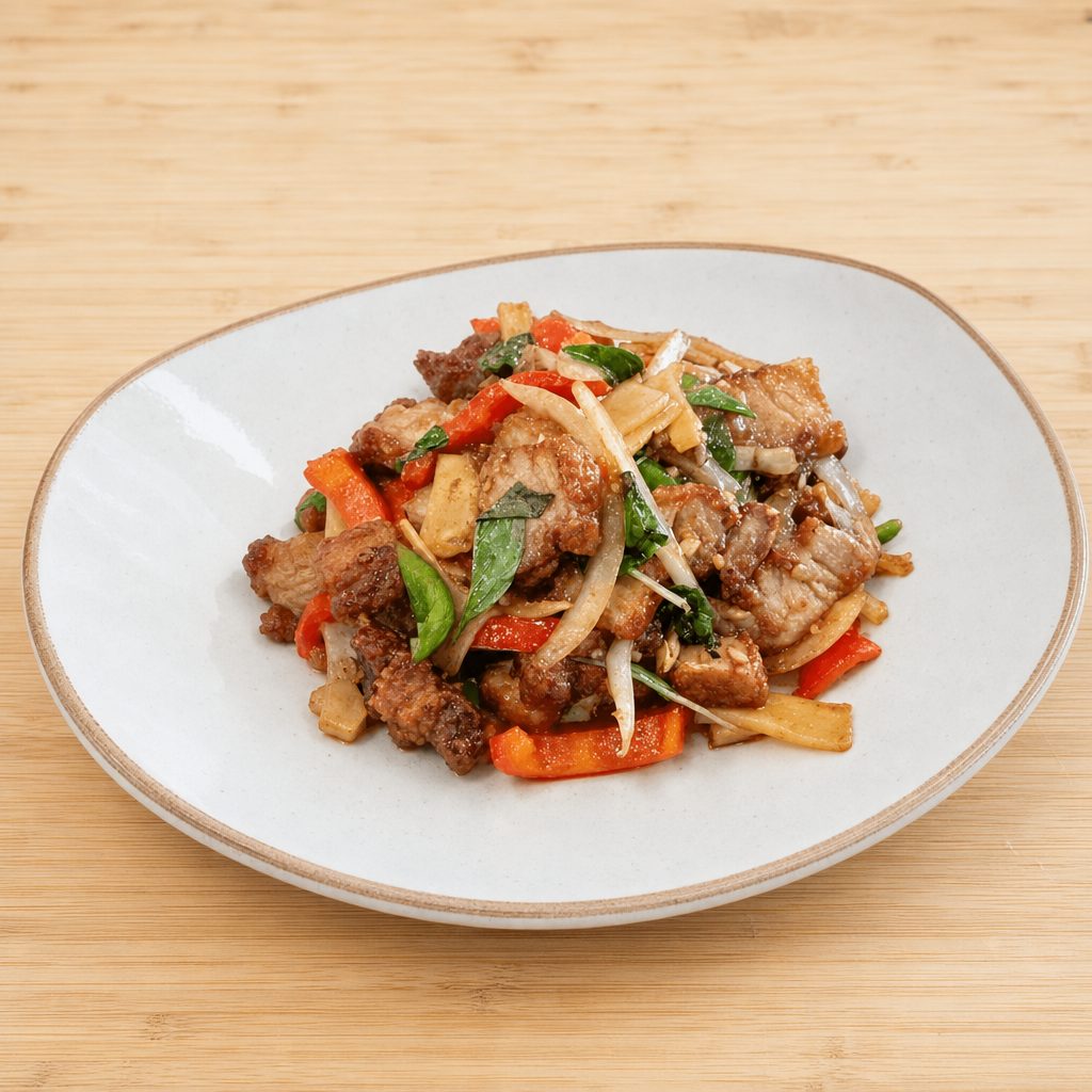 Pork Belly Basil.