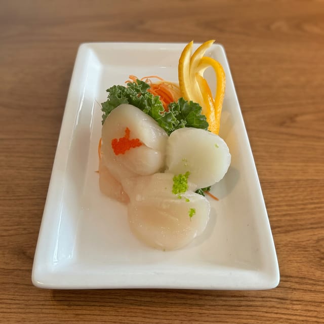 Scallop Sashimi.