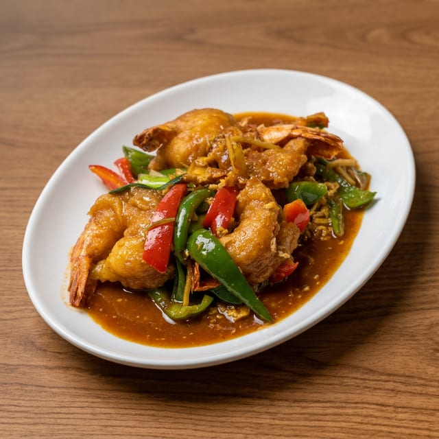 Jumbo Shrimp With Chili Paste.